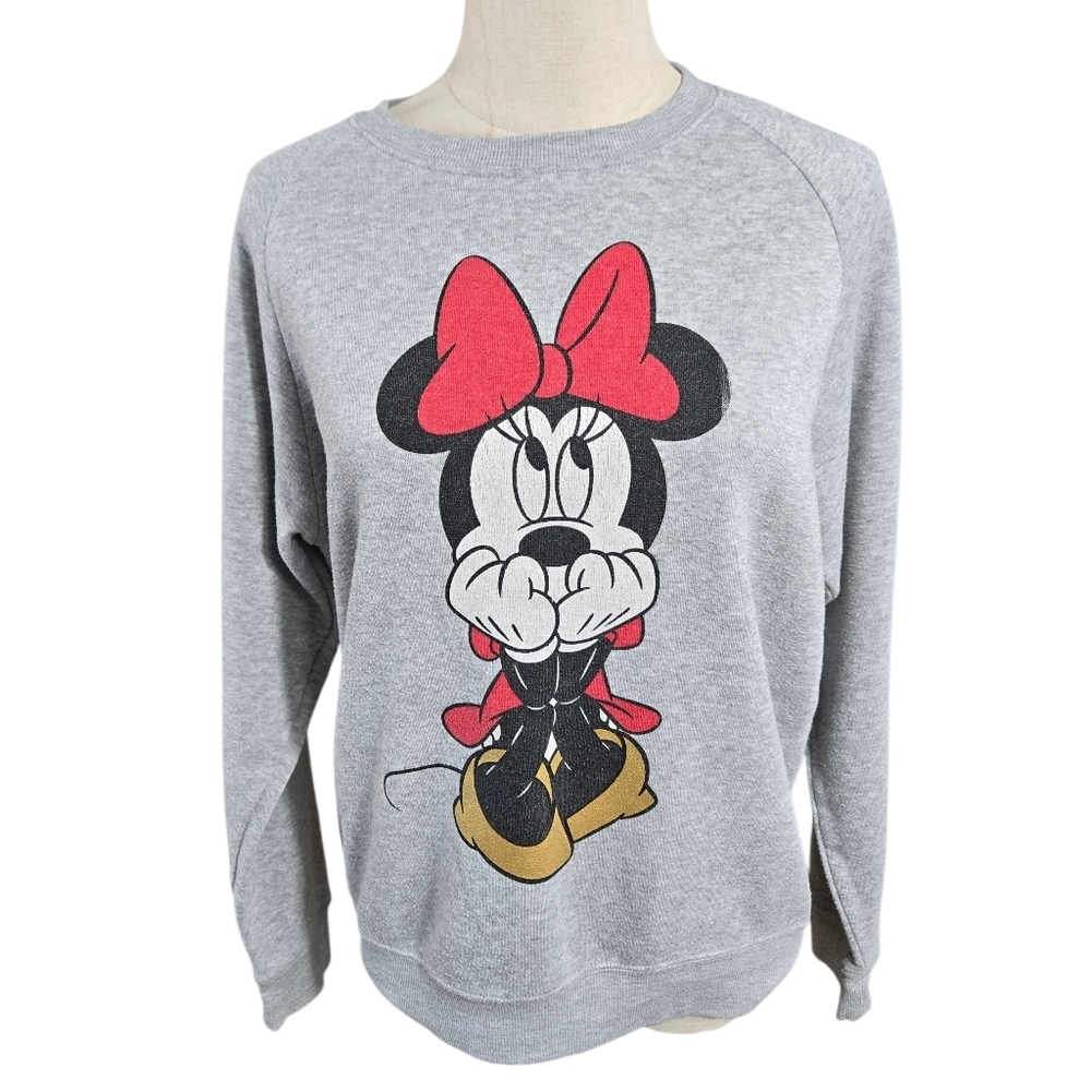 Disney Minnie Mouse Gray Graphic Sweatshirt